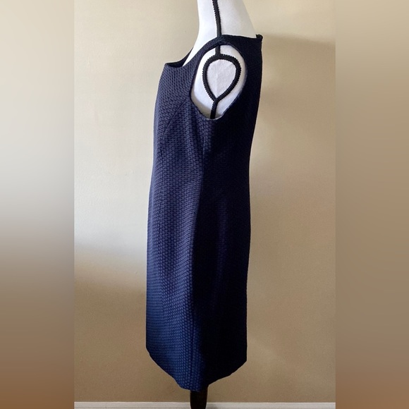 ARMANI dark navy textured sheath dress - Picture 4 of 7